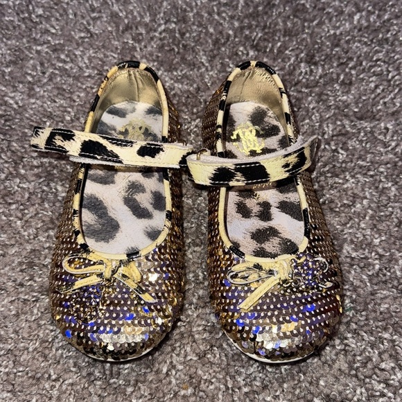 Sequin Roberto cavalli Mary Jane toddler ballet flats - Picture 3 of 4